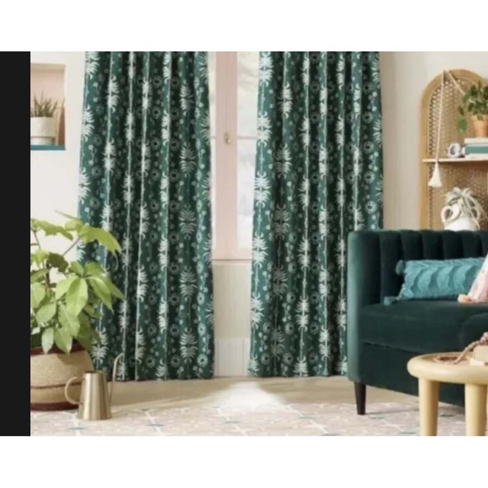 Palm Frond Chenille Jacquard Blackout Curtain Panel from Opalhouse Jungalow